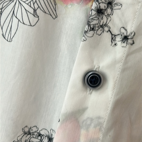 HAUPT Germany Men’s Cotton Floral Button Up Long Sleeve Shirt Size XL 17 1/2 - Picture 5 of 16